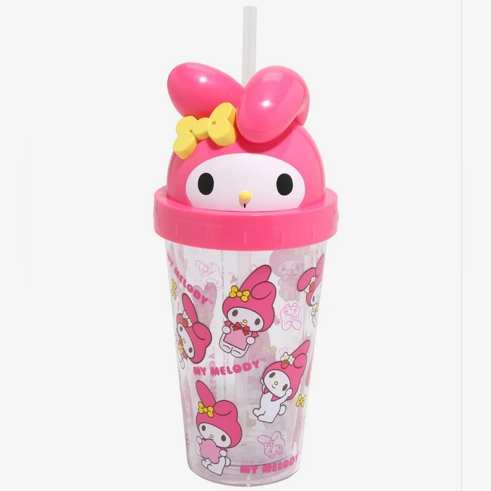 My Melody Figural Dome Acrylic Travel Cup New!